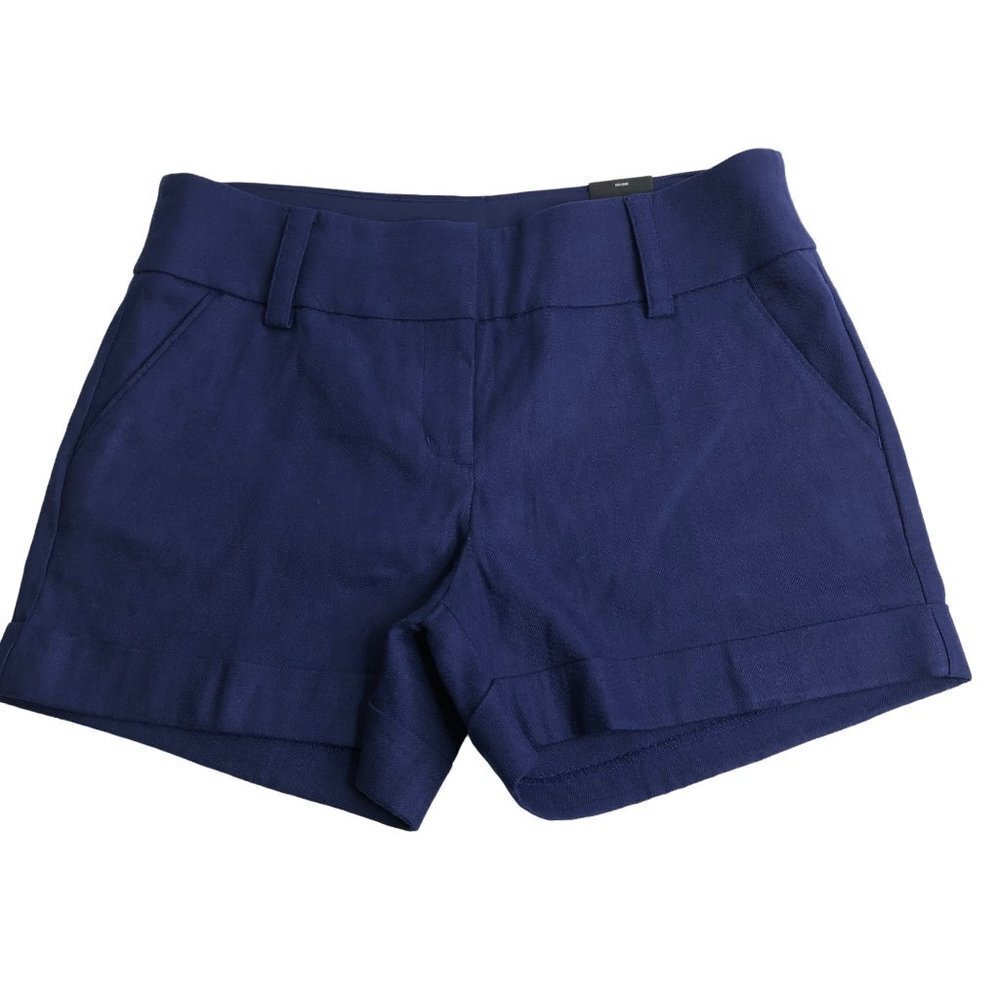 EXPRESS NAVY LOW RISE CUFF SHORTS SZ 4 NEW WITH TAG